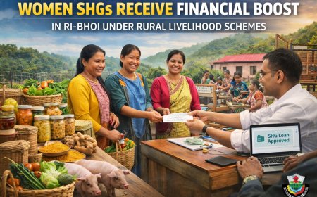 Women SHGs Receive Major Financial Boost in Ri-Bhoi Under Rural Livelihood Mission.
