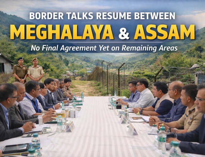 Border Talks Resume Between Meghalaya and Assam; No Final Agreement Yet on Remaining Six Areas.
