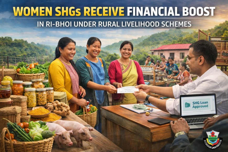 Women SHGs Receive Major Financial Boost in Ri-Bhoi Under Rural Livelihood Mission.