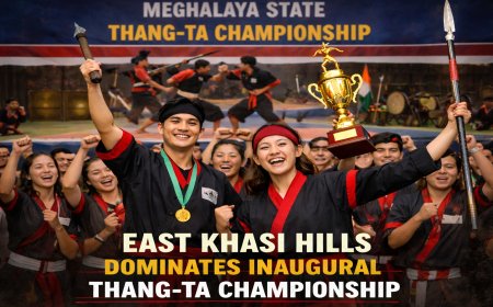 East Khasi Hills Clinches Overall Title at Inaugural Meghalaya State Thang-Ta Championship.